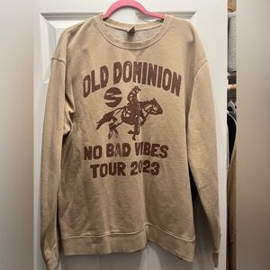 Old Dominion Tan Sweatshirt - No Bad Vibes Tour 2023